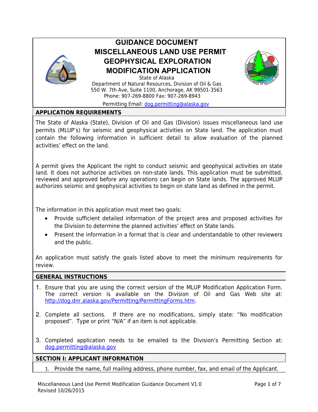 Miscellaneous Land Use Permit Modification Guidance Document V1.0 Page 5 of 5