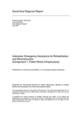 52316-001: Emergency Assistance for Rehabilitation and Reconstruction