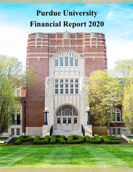 Purdue University Financial Report 2020 LETTER of TRANSMITTAL