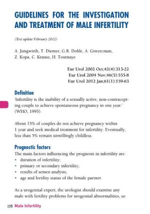 EAU Pocket Guidelines on Male Infertility 2012