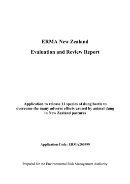 ERMA New Zealand Evaluation and Review Report