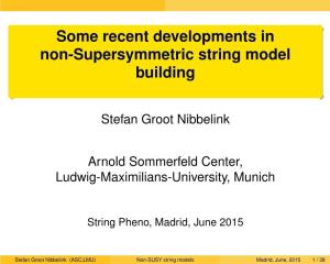 Some Recent Developments in Non-Supersymmetric String Model Building
