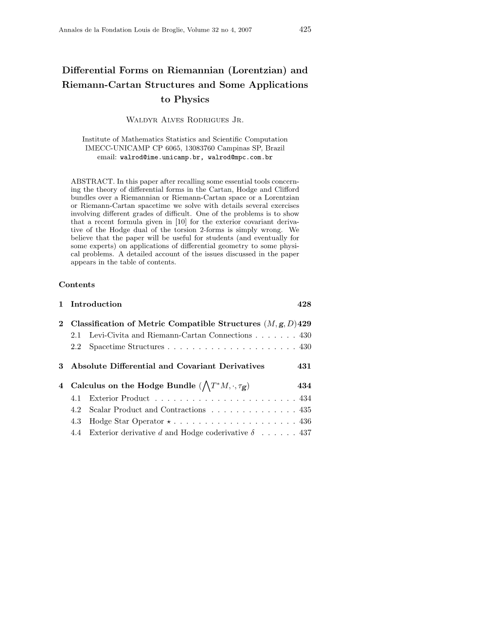 Differential Forms on Riemannian