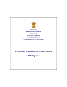 February-2021 Executive Summary on Power Sector
