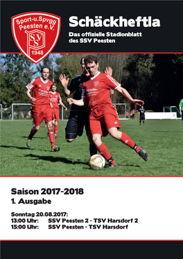 TSV Harsdorf 2 15:00 Uhr: SSV Peesten - TSV Harsdorf Begrüßung Begrüßung