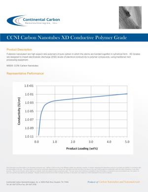 CCNI Carbon Nanotubes XD Conductive Polymer Grade