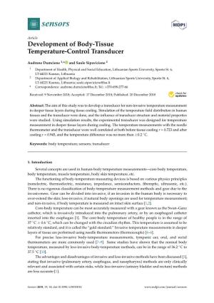 Development of Body-Tissue Temperature-Control Transducer
