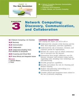 Network Computing: Discovery, Communication, and Collaboration