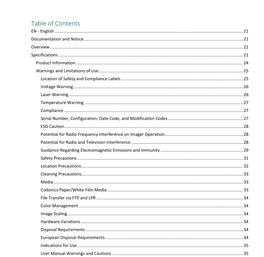 Table of Contents EN - English