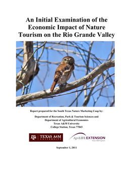 An Initial Examination of the Economic Impact of Nature Tourism on the Rio Grande Valley