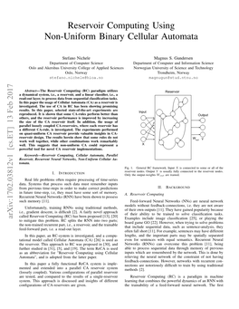 Reservoir Computing Using Non-Uniform Binary Cellular Automata