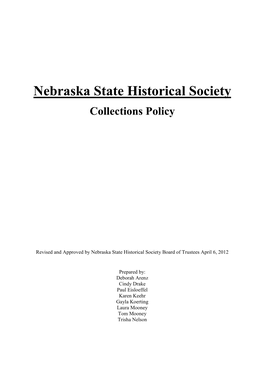 Collection Policy