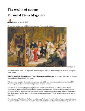The Wealth of Nations Financial Times Magazine