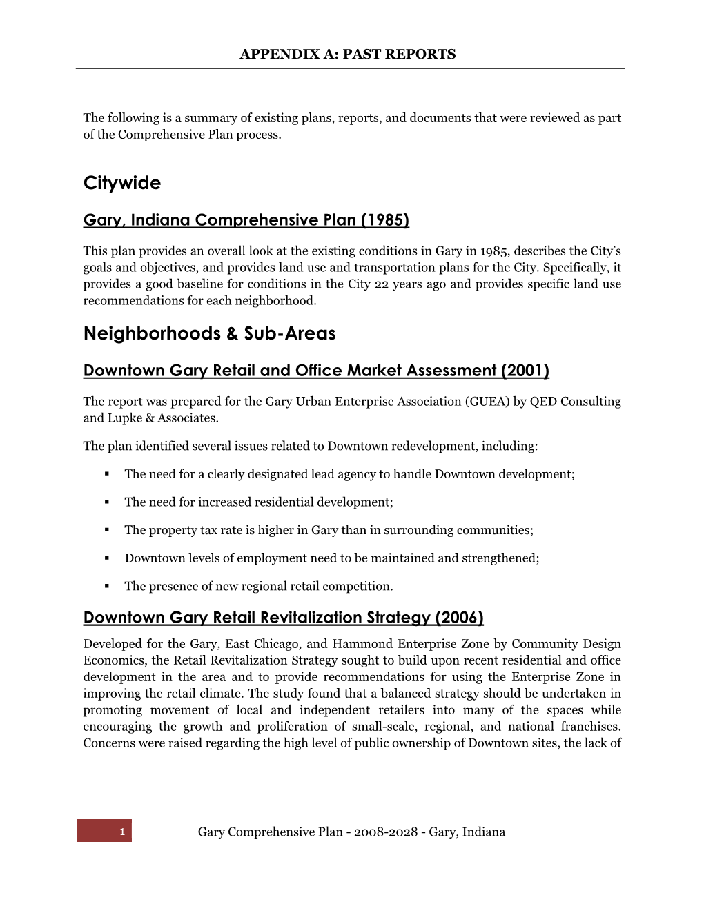 Citywide Neighborhoods & Sub-Areas