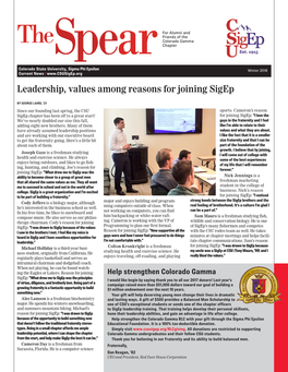 Leadership, Values Among Reasons for Joining Sigep