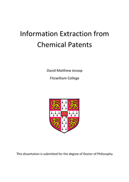 Information Extraction from Chemical Patents