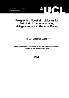 Prospecting Novel Microbiomes for Antibiotic Compounds Using Metagenomics and Genome Mining