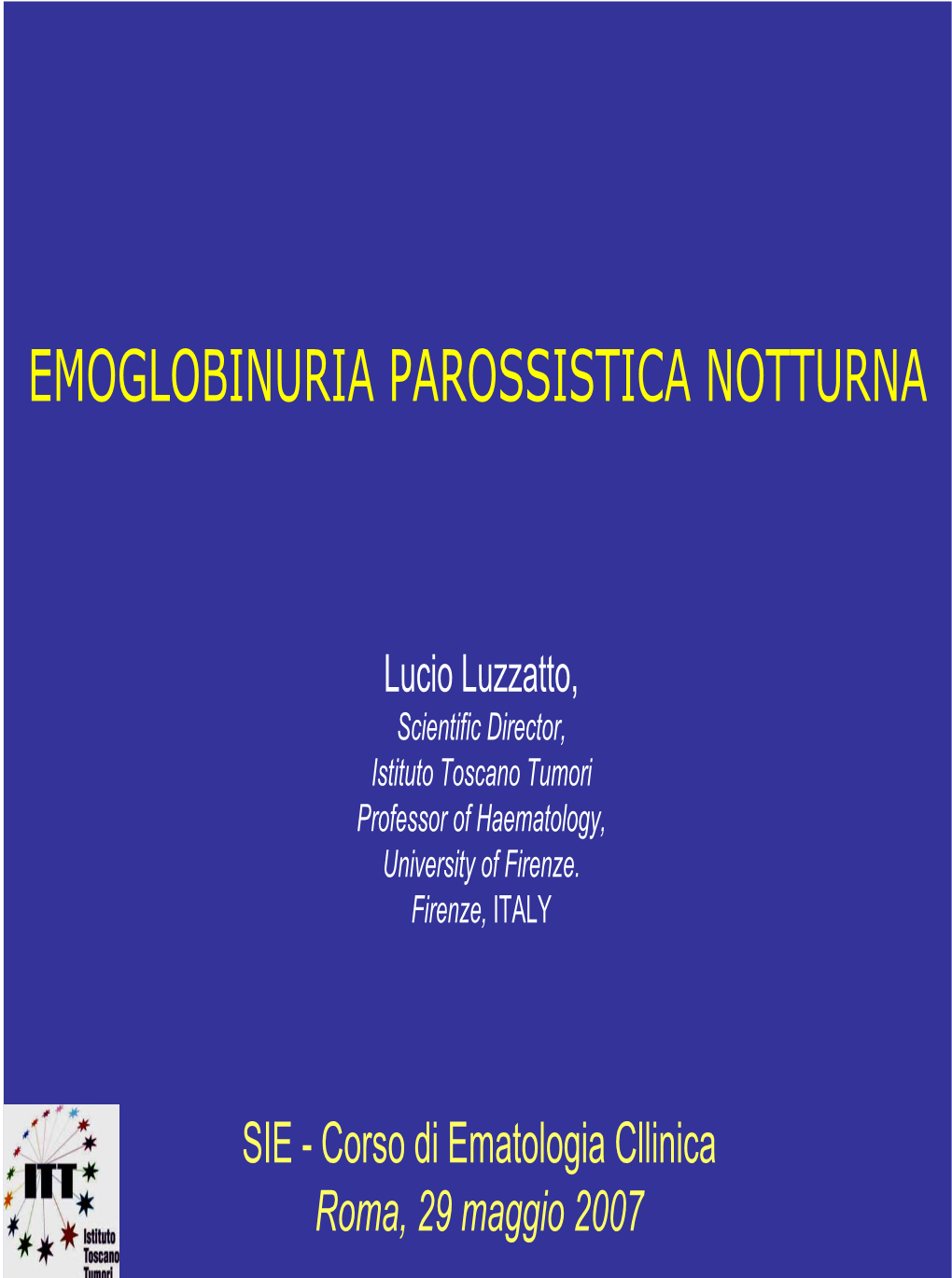 Emoglobinuria Parossistica Notturna