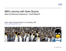 IBM's Journey with Open Source