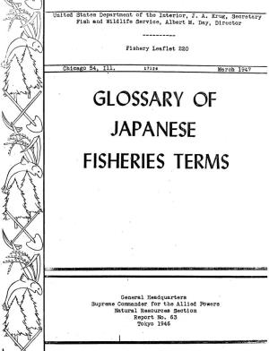 Glossary of Japanese Fisheries Tirms 1