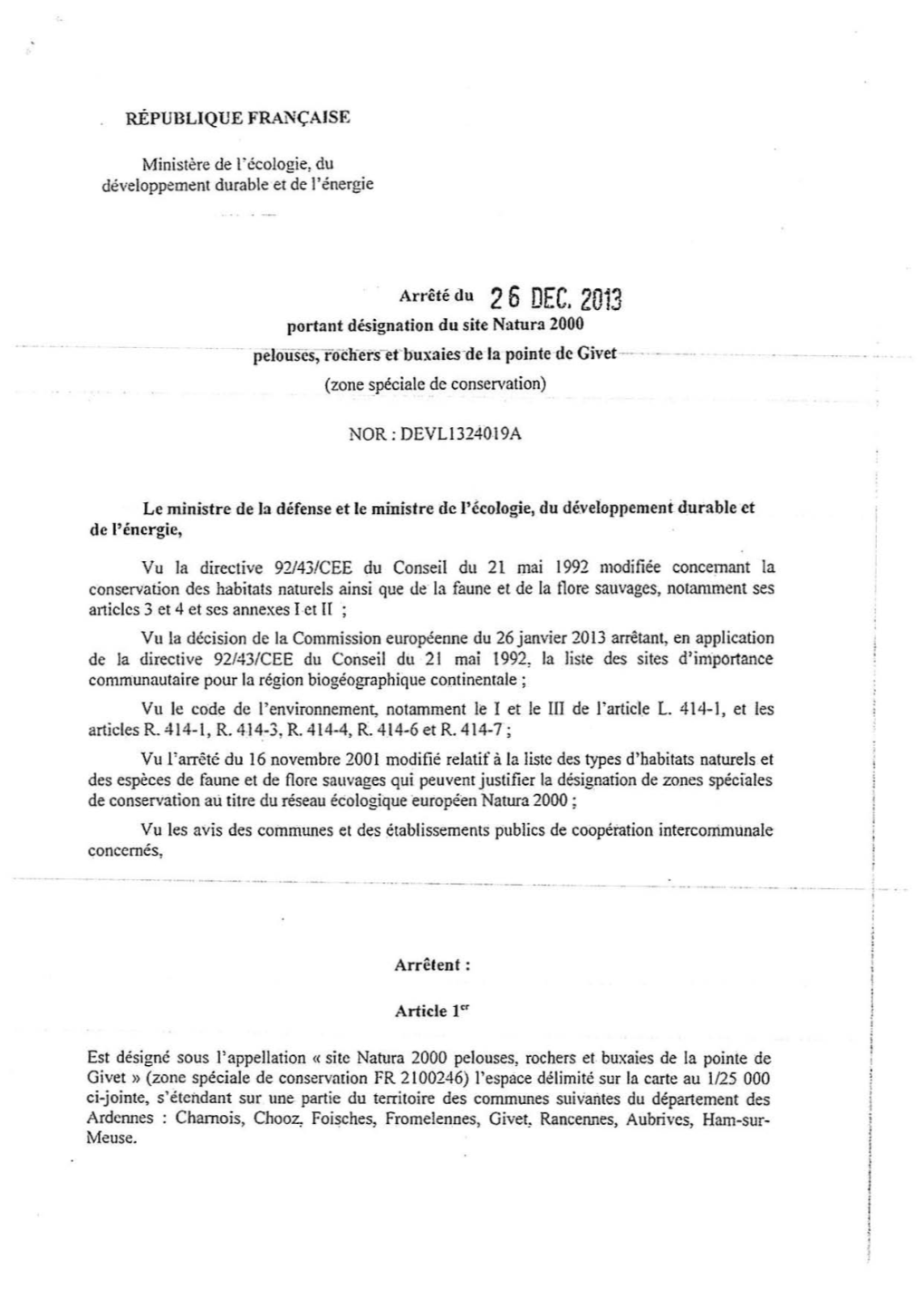 Ministère De L'écologie, Du Développement Durable Et De 1'Énerg Ie