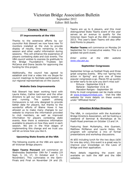 VBA Bulletin September 2012