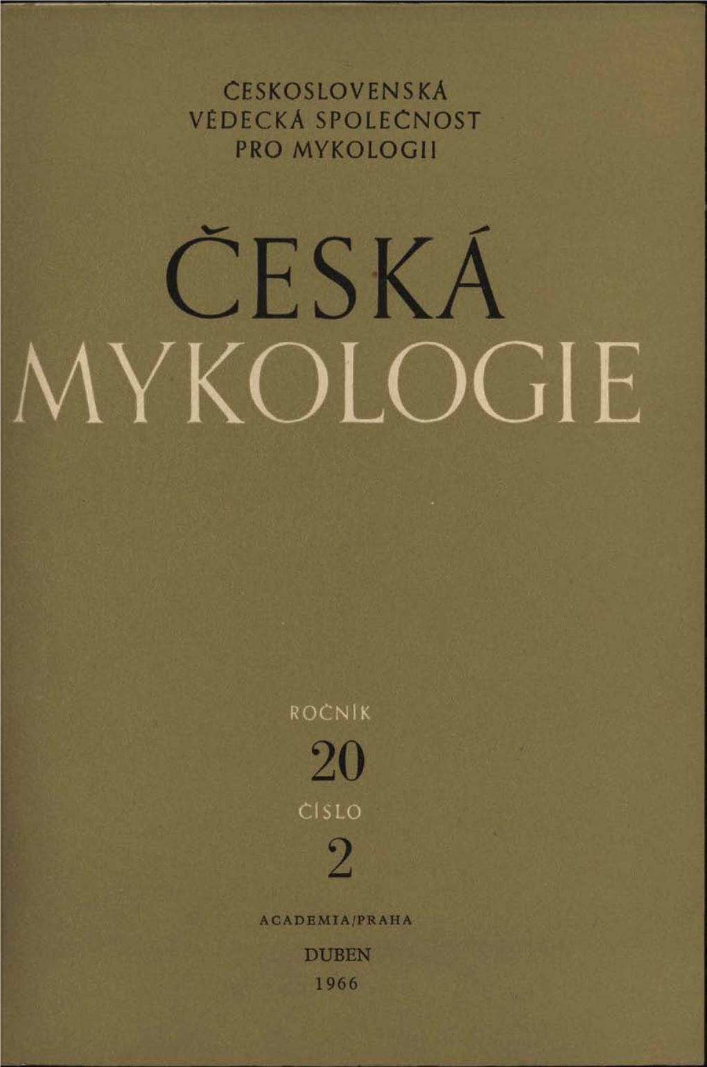 Československa Vedecka Společnost Pro Mykologii