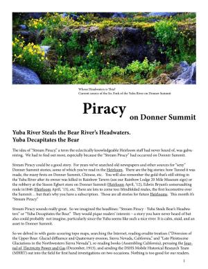 Piracy on Donner Summit