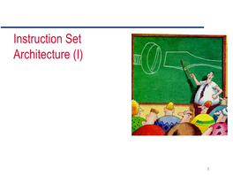 Instruction Set Architecture (I)