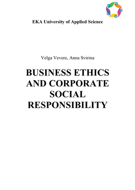 Business Ethics and Corporate Social