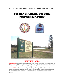 Fishing Areas on the Navajo Nation