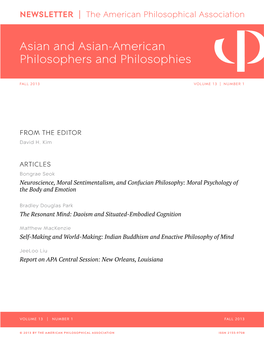 Asian and Asian-American Philosophers and Philosophies