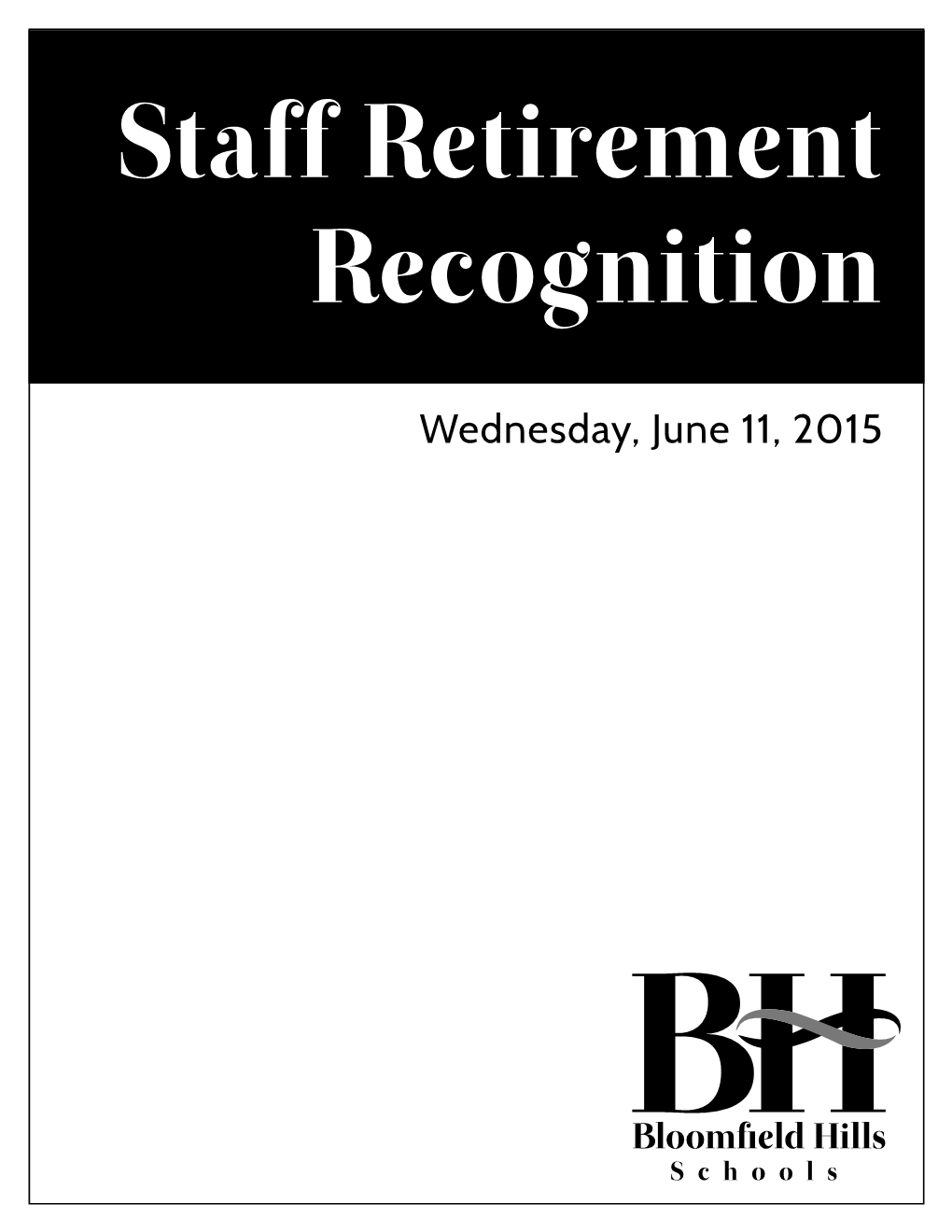 Staff Retirement Recognition