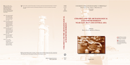 Ceramics and the Archaeological Achaemenid Horizon Near East, Iran and Central Asia