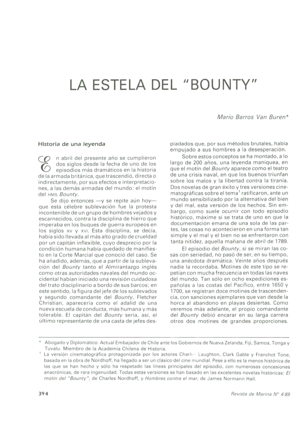 La Estela Del "Bounty"