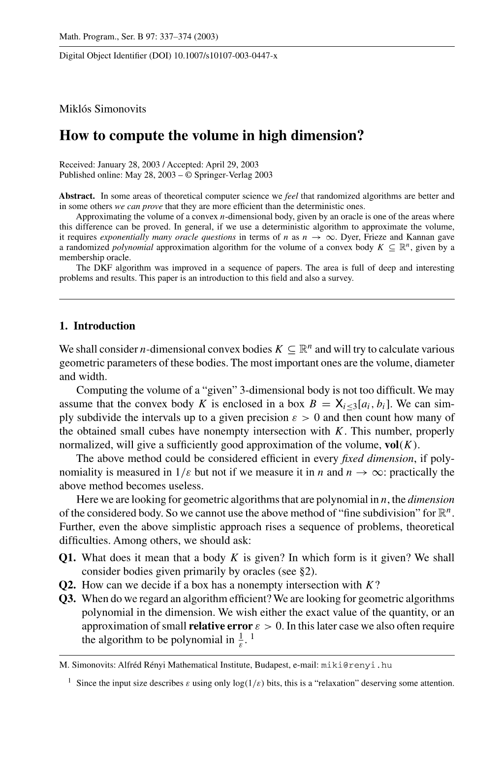 how-to-compute-the-volume-in-high-dimension-docslib