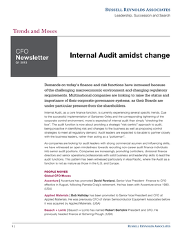 Internal Audit Amidst Change Q1 2013