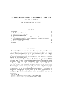 Topological Description of Riemannian Foliations with Dense Leaves