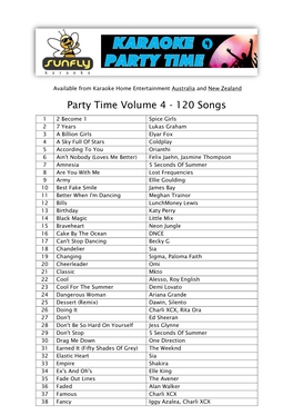 Party Time Volume 4 - 120 Songs
