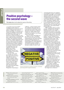 Positive Psychology – Unmitigated Good, and Pessimism As a Categorical Impediment to Wellbeing