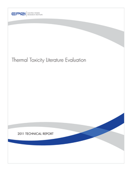 Thermal Toxicity Literature Evaluation