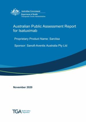 Australian Public Assessment Report for Isatuximab