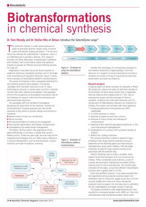 Biotransformations in Chemical Synthesis