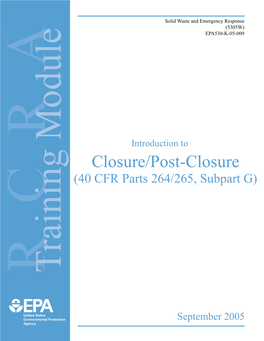 Closure/Post Closure (PDF)