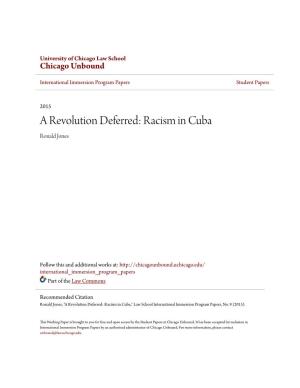 Racism in Cuba Ronald Jones