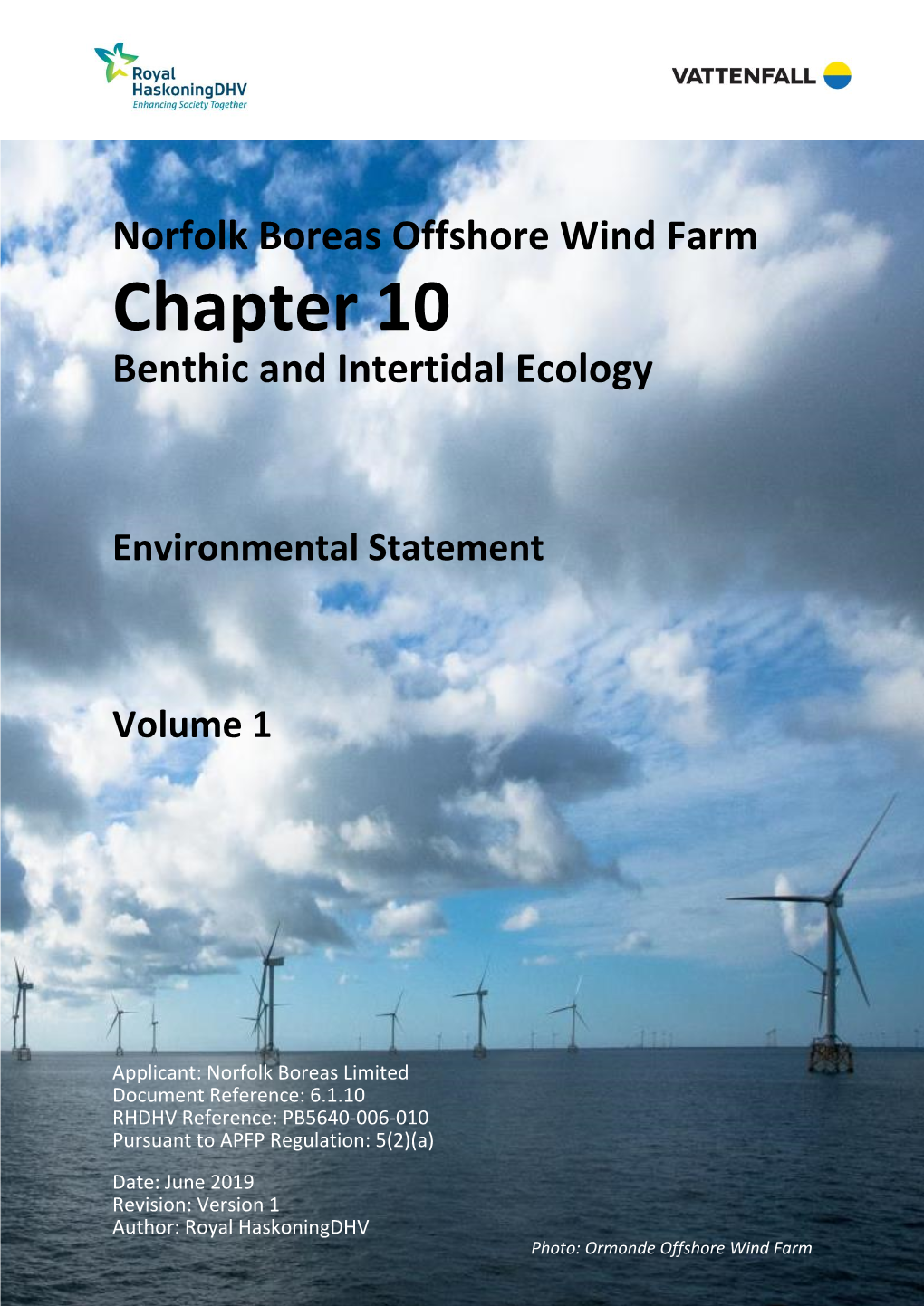 Norfolk Boreas Offshore Wind Farm Chapter 10 Benthic and Intertidal Ecology