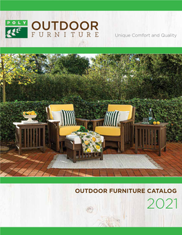 Outdoor Furniture Catalog 2021 Table of Contents