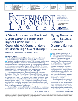 Duran Duran's Termination Rights Under the US Copyright Act Come Undone by British High Court R