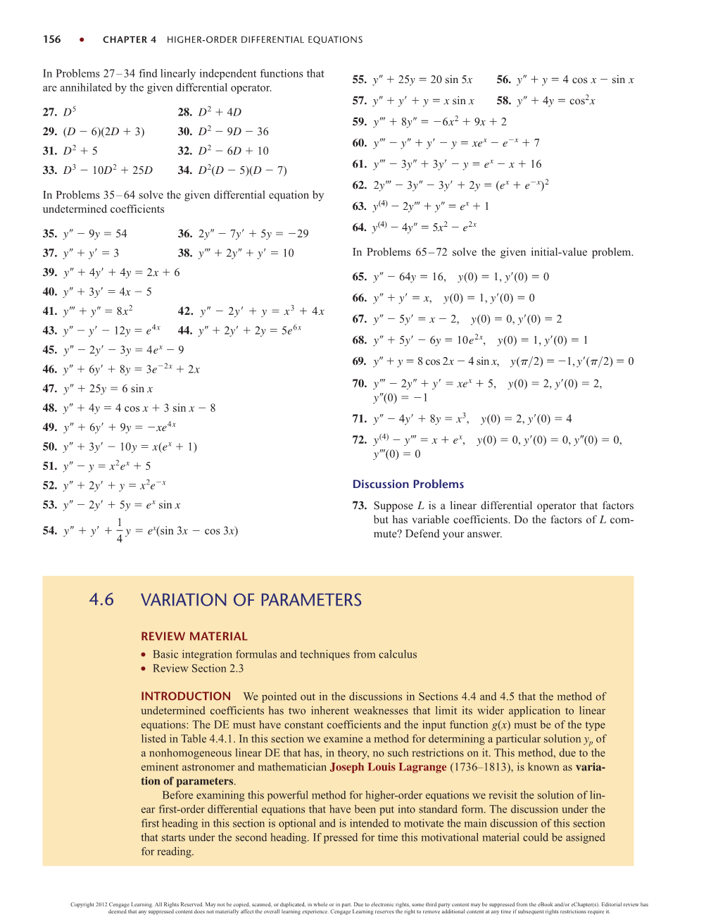 Variation of Parameters