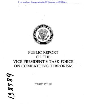 Public Report of the Vice President's Task Force on Combatting Terrorism